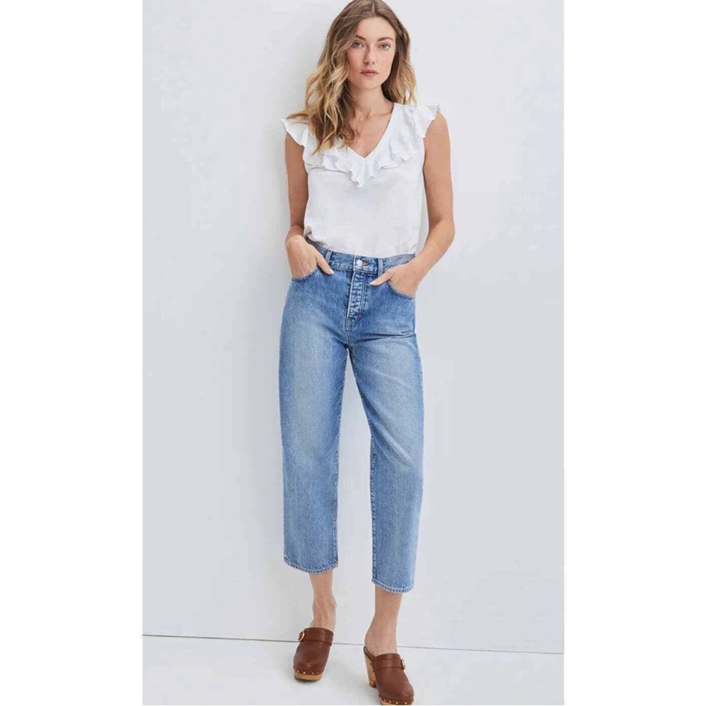 Veronica Beard Blake High Waist Straight Leg Jeans Tulum Size 27